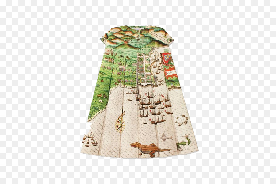 Gewand, Bekleidung-Papier-Anzeigen-Kleid - Einfache uralte Landschaft Kleid
