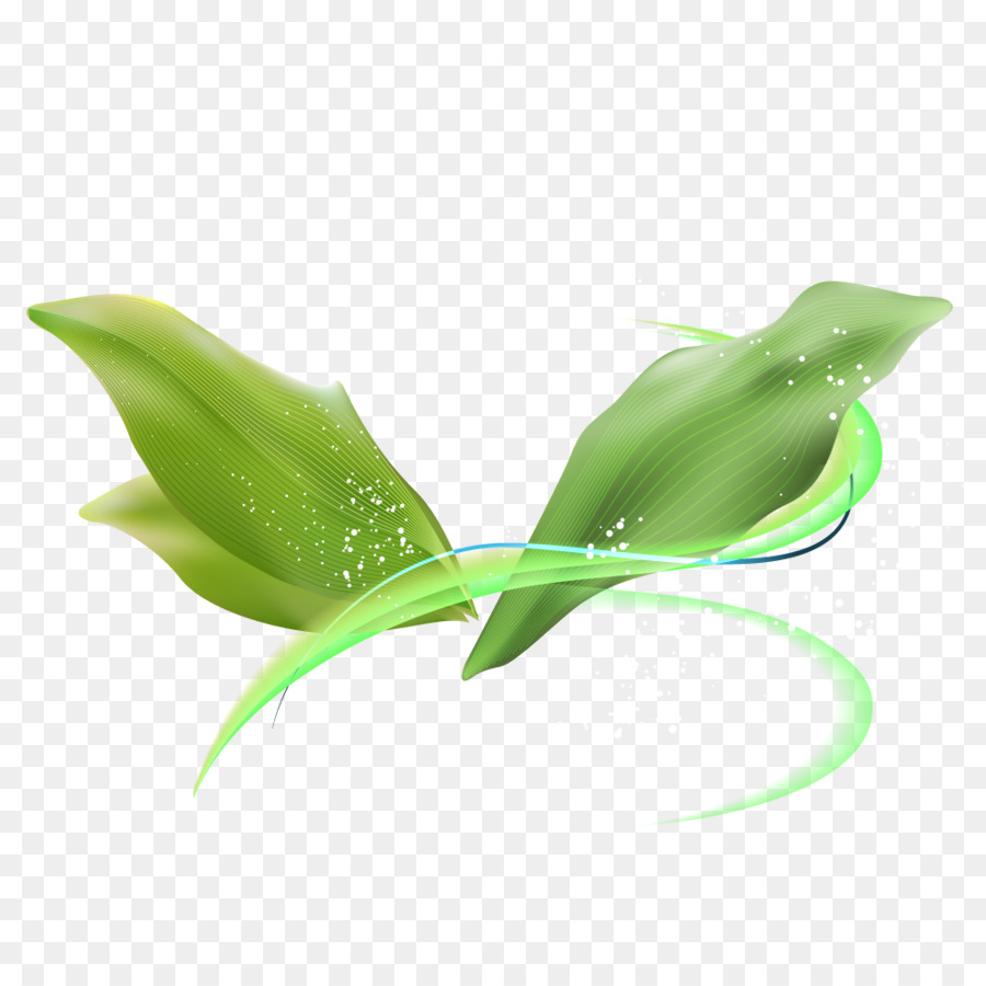 Lichtaustritt Blatt - Vektor-grüne Blätter und dekorativen Haar-Blende