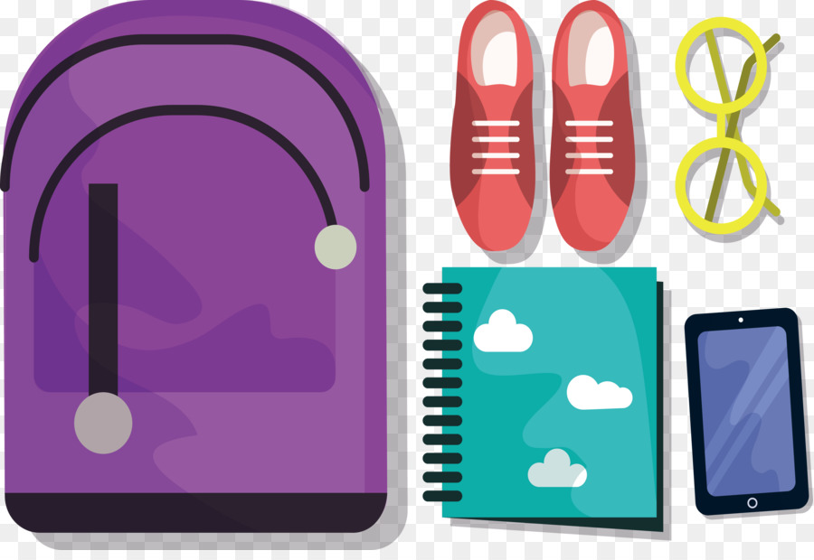 Túi Màu Tím Biểu Tượng - Dọn dẹp túi của bạn học