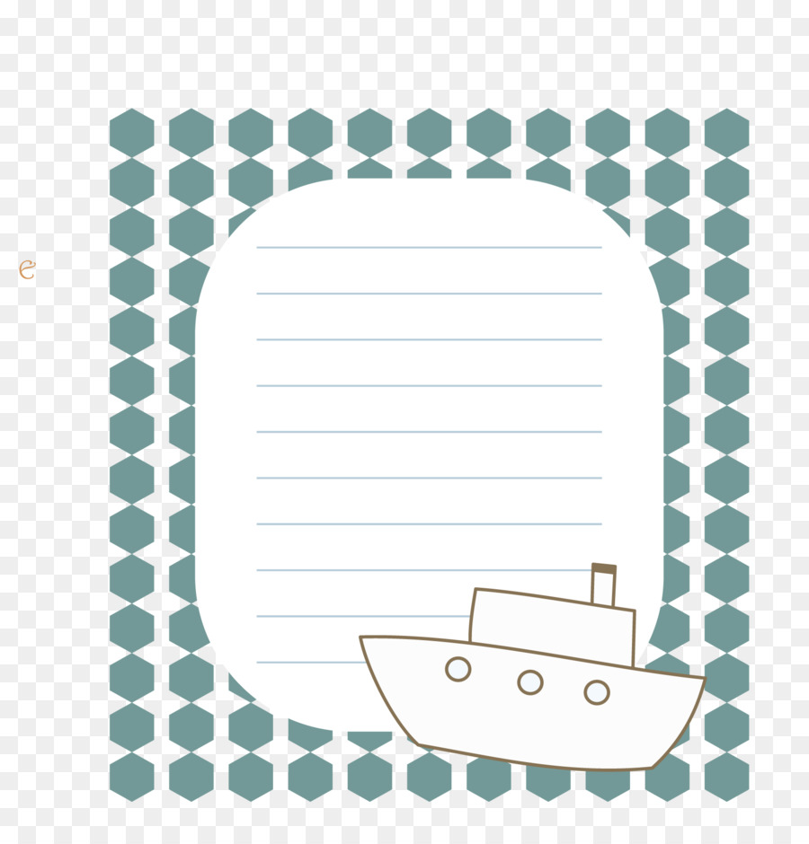 Clip art senza royalty - Vector cartoon barca confine creativo