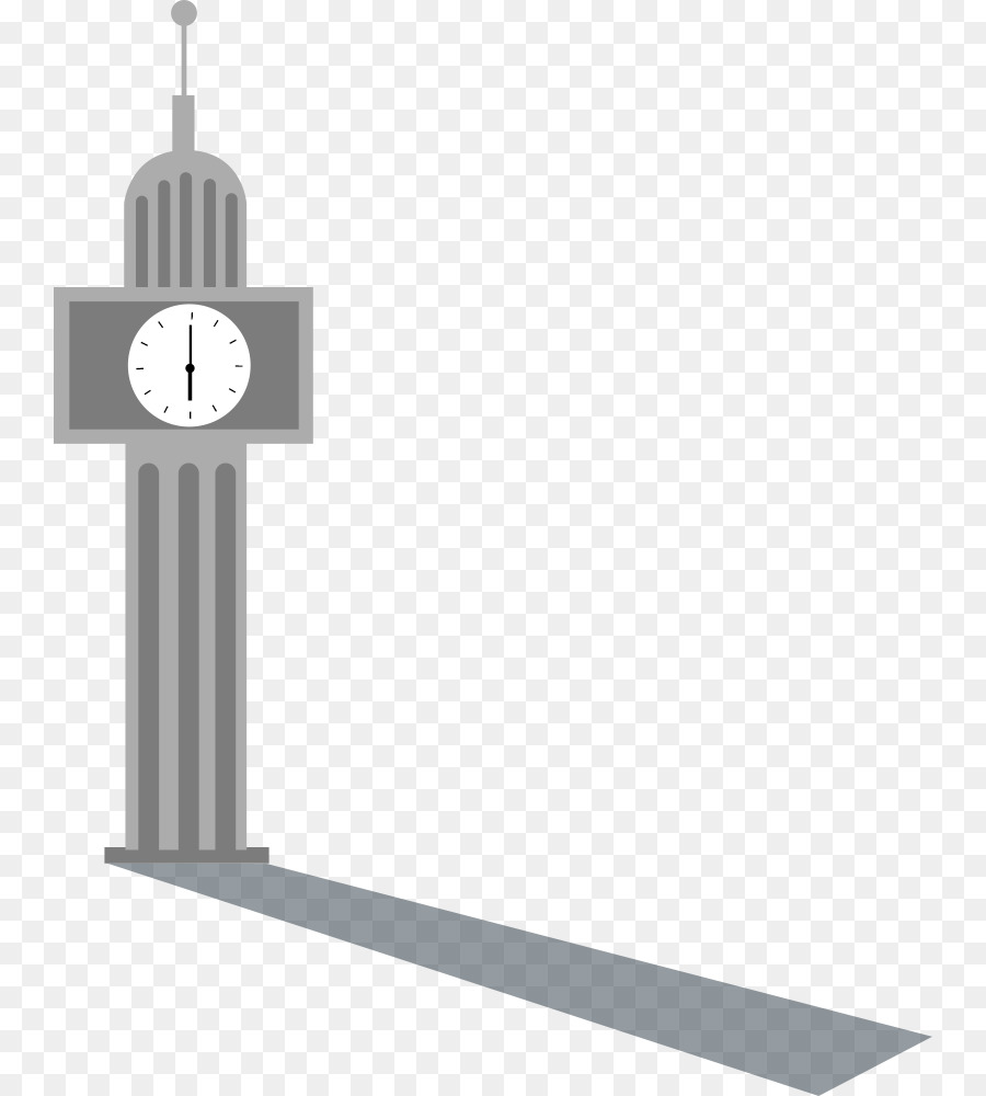 L'orologio della torre Campanaria - edificio silhouette