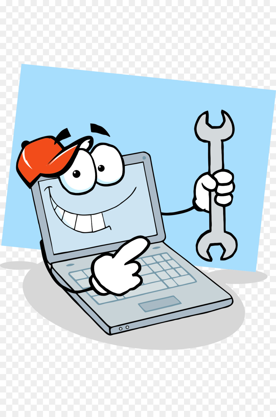 Computer portatile tecnico di riparazione di Personal computer Clip art - Divertente computer cartoon illustrazioni