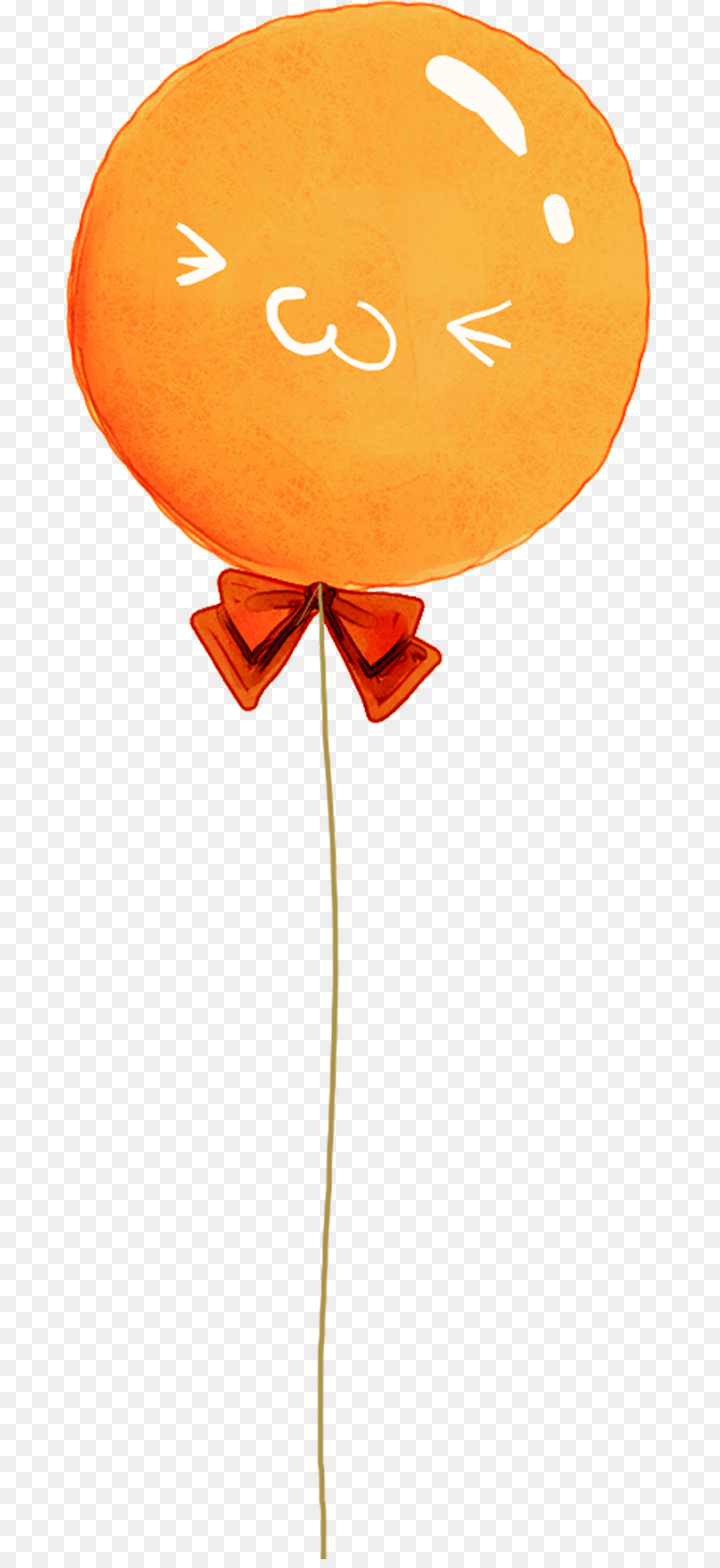 Orange Ballon-Cartoon - Cartoon-orange Ballon