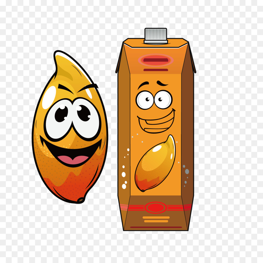 Orangensaft Mango-Frucht - Vektor-mango-Saft