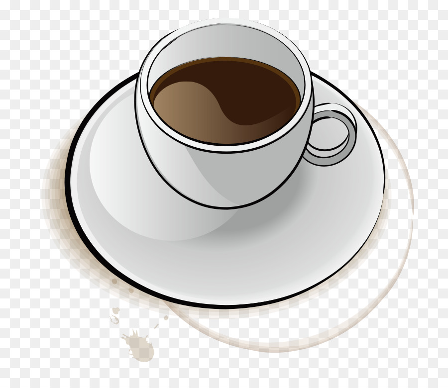 Bianco, caffè Ristretto Espresso tazza di Caffè - Caffè Cibo png gratuita di vettore