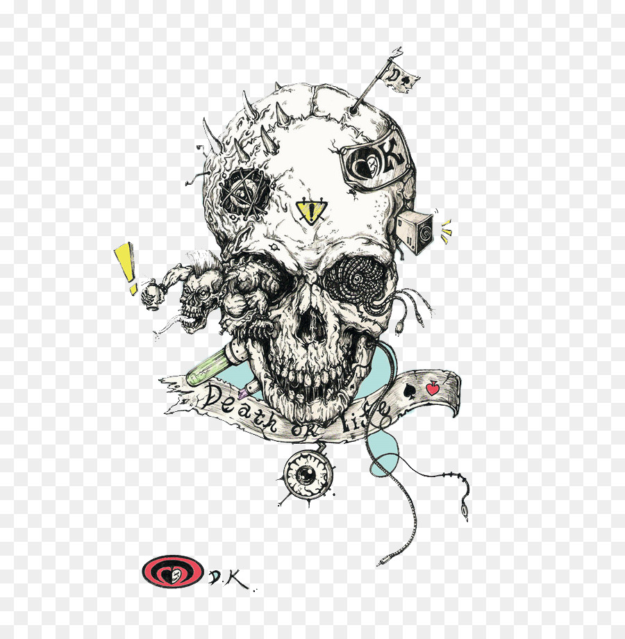 Cranio di progettazione Grafica - Creative cranio decorazione pittorica