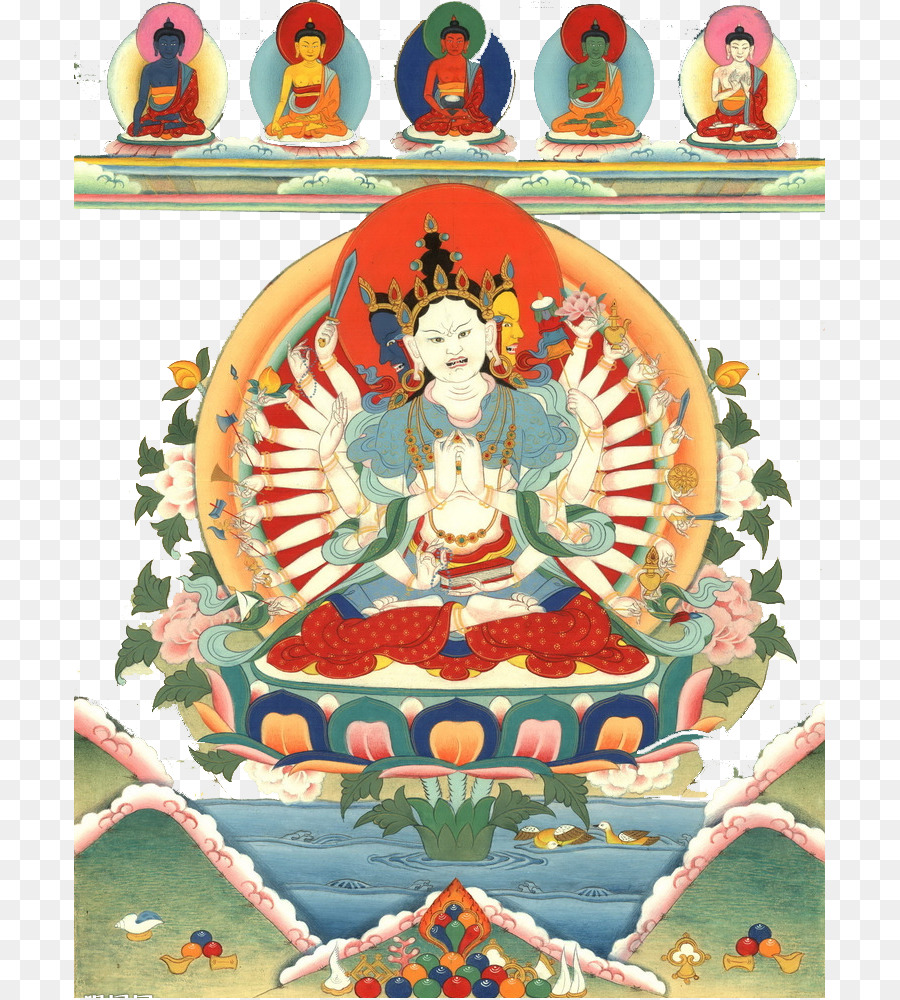 Cundi Bodhisattva Thangka Buddha Buddismo - Quasi parlare di Dea statue