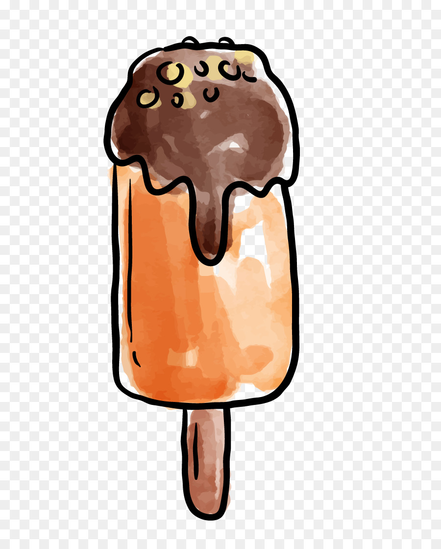 Chocolate ice cream Eis pop - Schokoladen Orangen Eis am Stiel