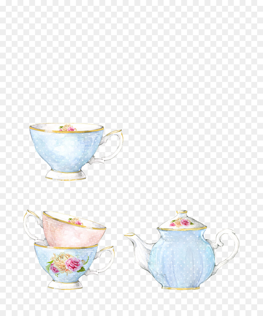 Aquarell Teekanne Clip art - Tee,duftenden Tee,Retro