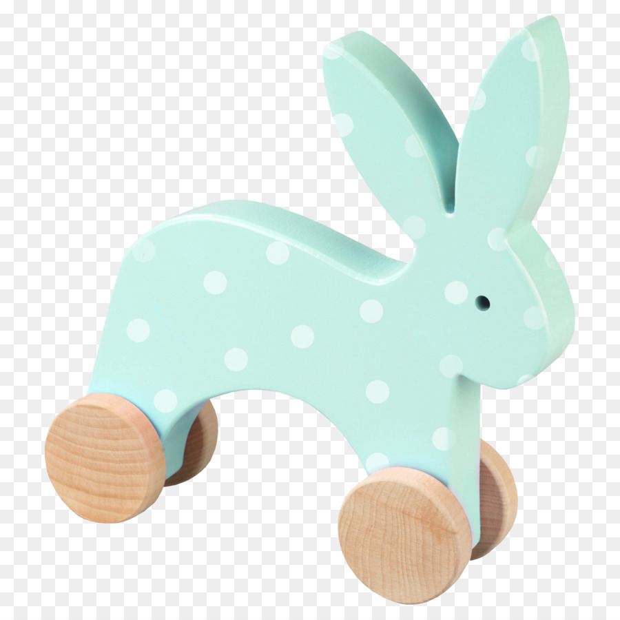 Europäische Kaninchen Spielzeug Blau - Blaue Holz-Spielzeug Kaninchen