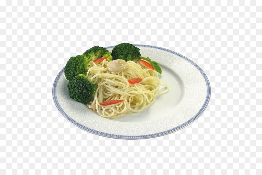 Spaghetti aglio e olio Chow mein Fruit salad Chinese noodles Lo mein - Insalata di frutta piatto