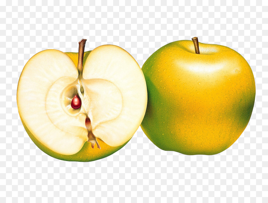 Apple Bruchteil Image-Datei-Formate Clip-art - Gelbe und grüne äpfel