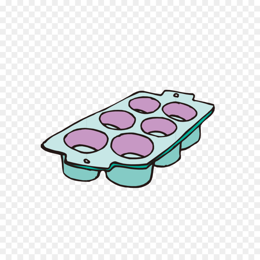 Muffin tin Cupcake Glassa Clip art - Dipinte a mano, mettere le uova grafica