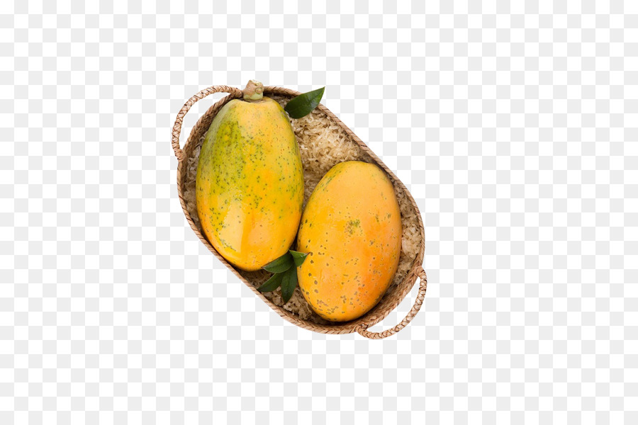 Mango-Frucht-Dessert - Eine Kiste mit Bio-Obst mango