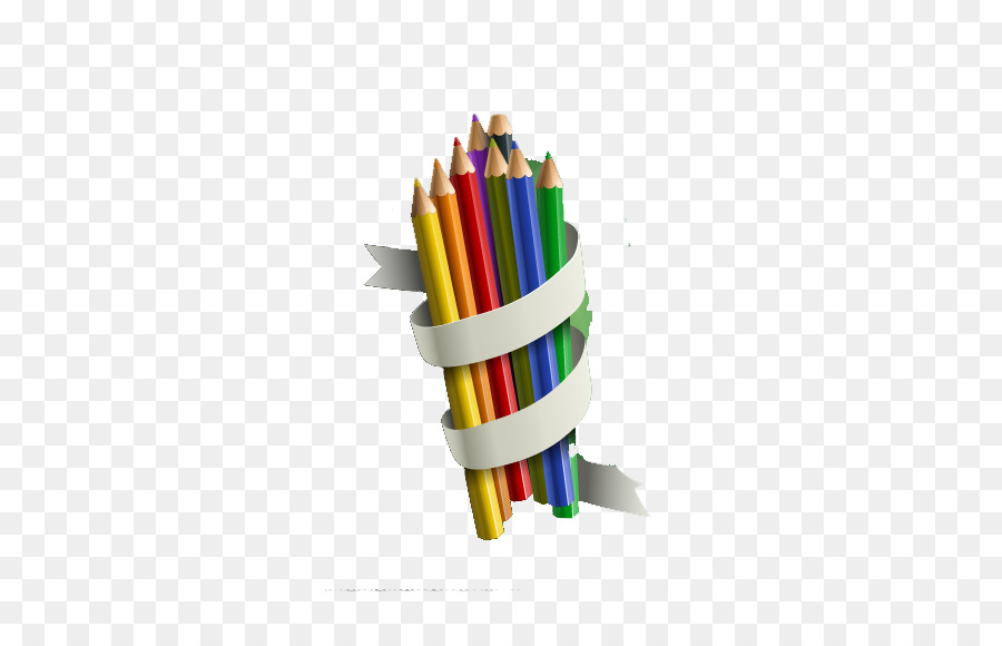 Farbige Bleistift-Kreide Bürgersteig - Ribbon-Stift-poster Schule-Saison-Vektor-material