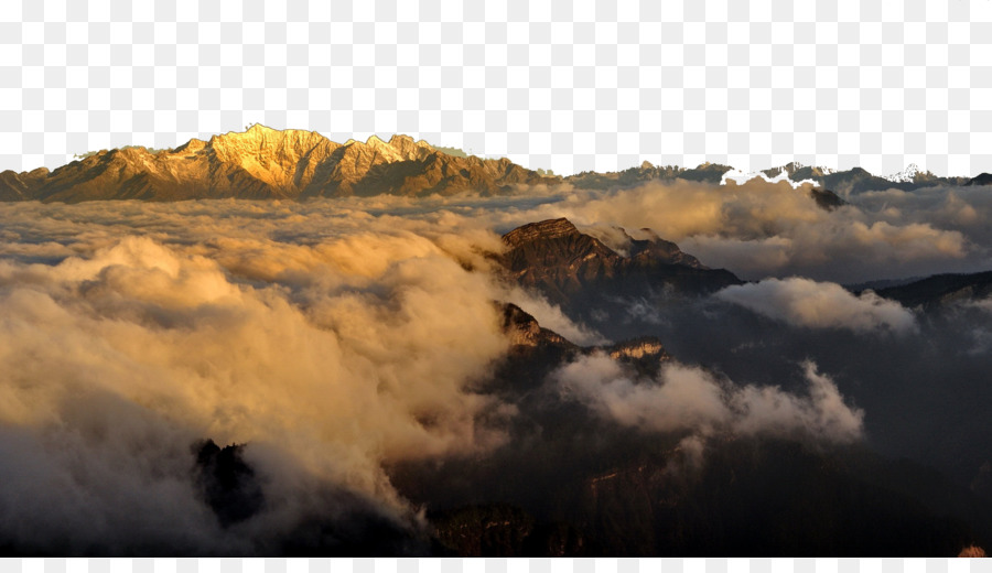 Niubei Montagna Wallpaper - Sichuan Bestiame di montagna nuvole