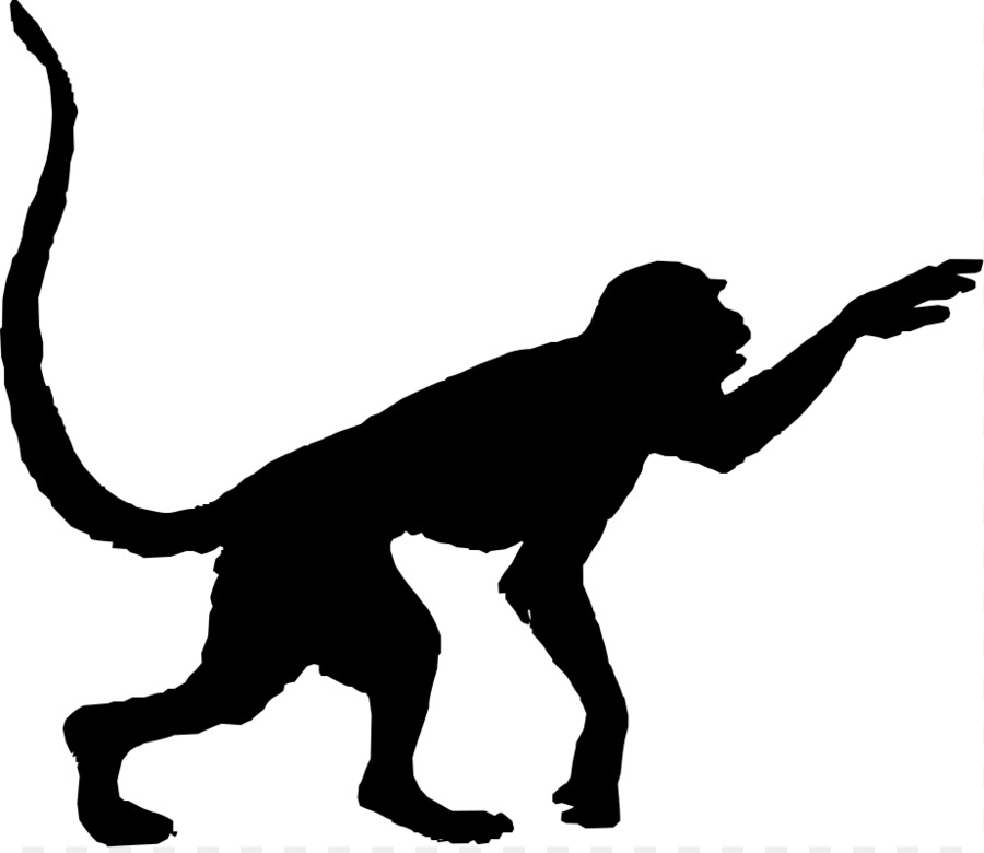 Red-faced scimmia ragno Silhouette Clip art - scimmia silhouette