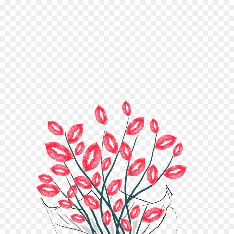 Flower Lip-Illustration - Lippe Baum