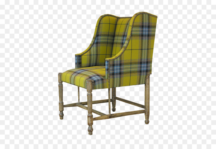 Wing chair Fauteuil Couch Möbel - Gelb plaid sofa