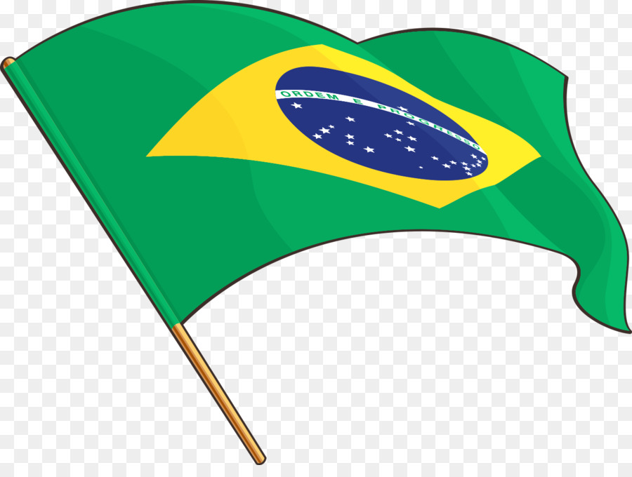 Brasilien Zeichnung-Illustration - Eine grüne Flagge