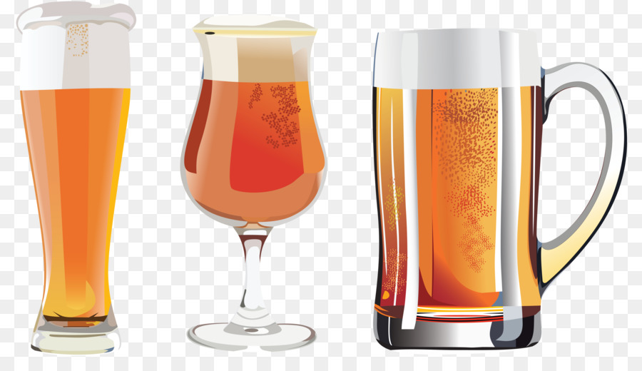 Bier Gläser Cocktail clipart - Drei Tassen Bier, ziehen Sie das Bild