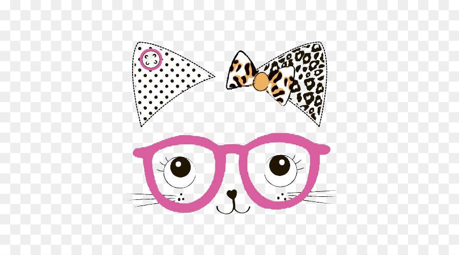 Brille Katze - Vektor-cartoon-Katze hintergrund