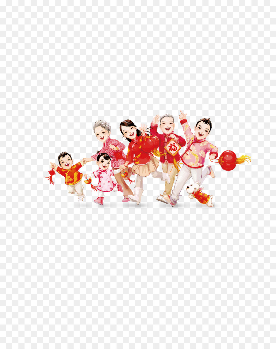 Capodanno cinese capodanno busta Rossa Nuovo Anno Lunare - famiglia felice