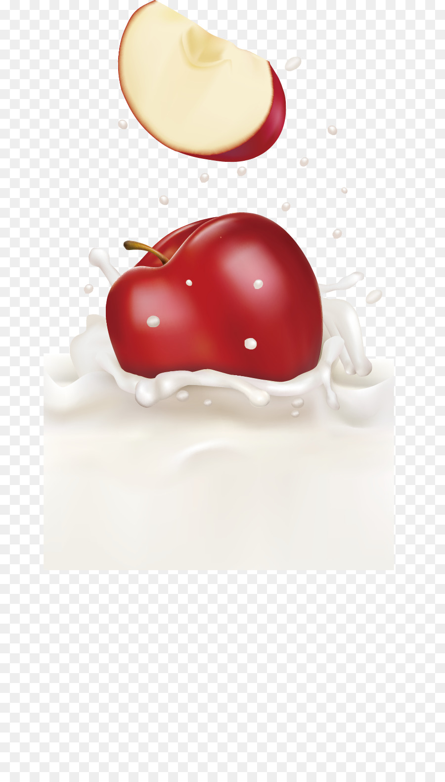 Apfel-Pfirsich-Frucht Kühe Milch - Milch Red Apple