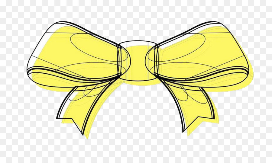 Farfalla Gialla Clip art - fiocco giallo