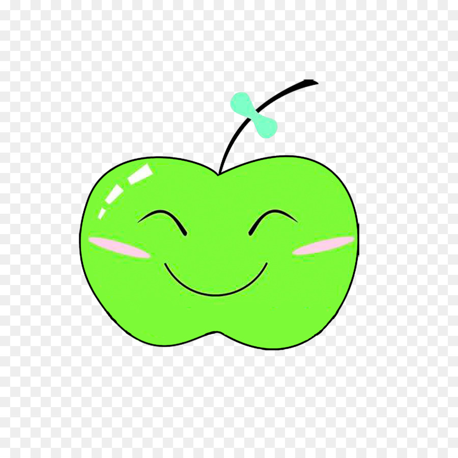 ClipArt Apple - sorridente mela verde
