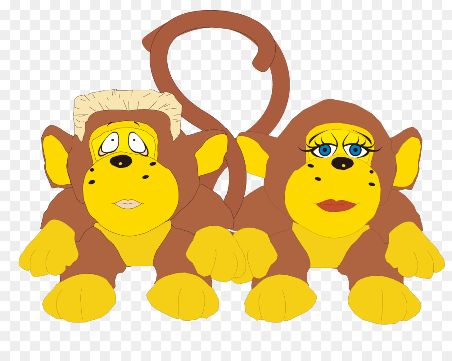 Logo Illustrazione - Piccola Scimmia mascotte, Vettore