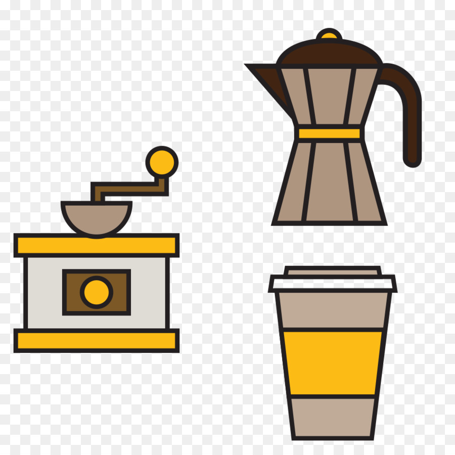 Kaffeemaschine Latte-Symbol - Creative Cartoon Kaffee