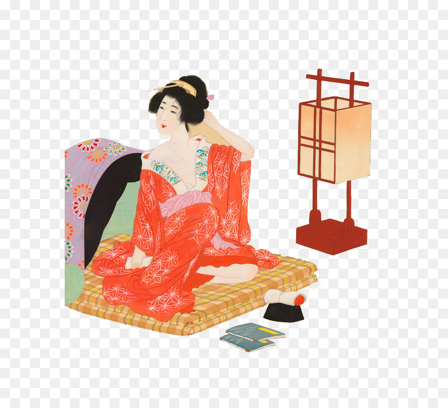 Il Museo di Brooklyn Bijin-ga arte Giapponese - Dipinto a mano donna