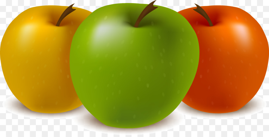 Apple spazio Vettoriale file di Computer - Vettore di dipinti a mano mele