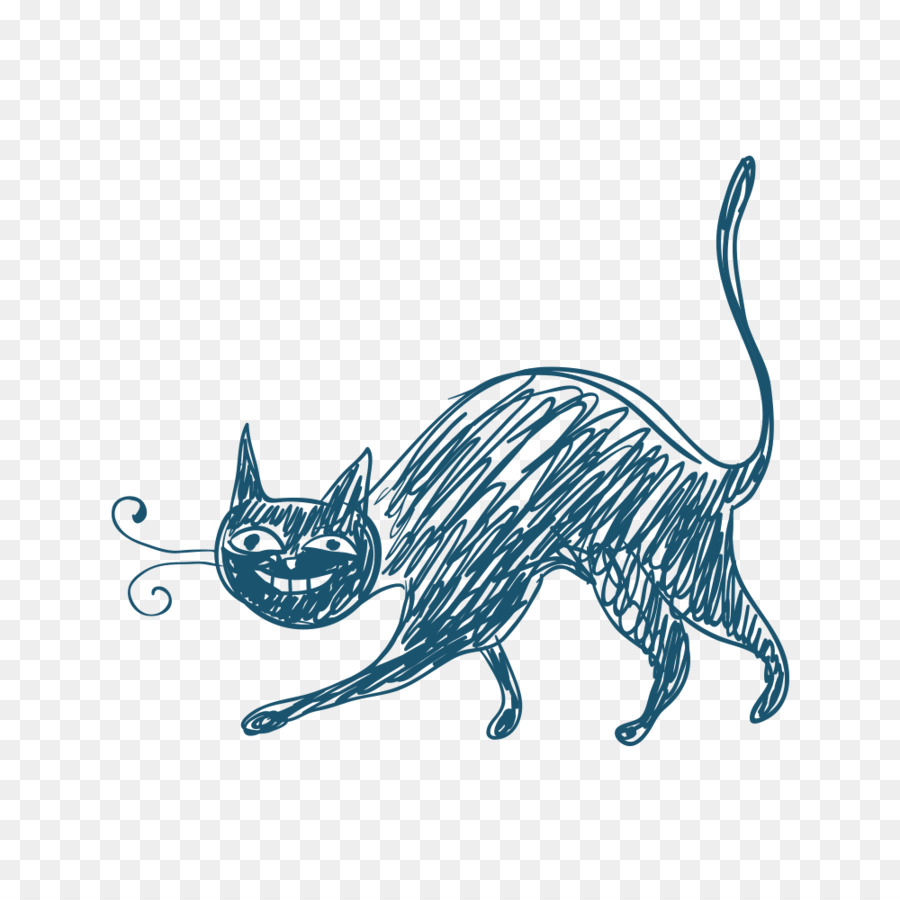 Gattino Tabby gatto Baffi Illustrazione - Linea gatto