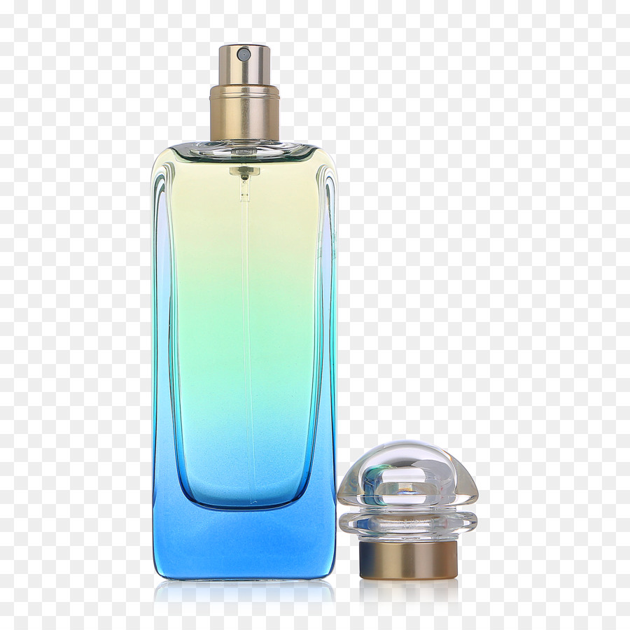 Parfüm Flasche Blau - Eine Flasche Parfüm
