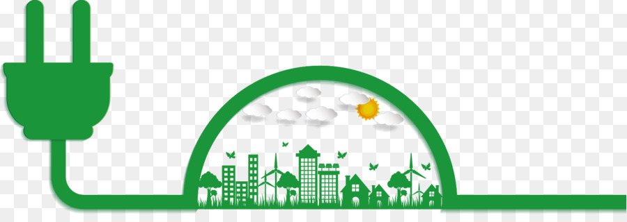 Grüner Umweltschutz Abbildung - Vektor-Grüne Stadt