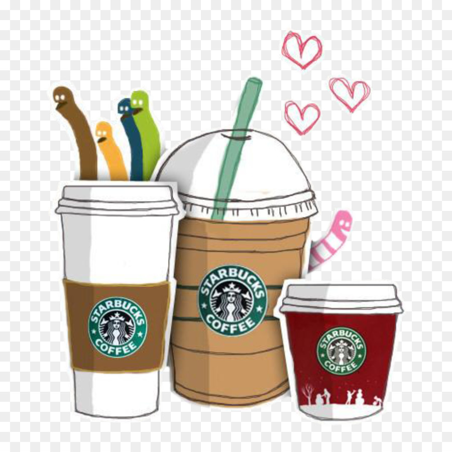 Cà phê đá Trà Quán cà phê Starbucks - Vẽ tay cà phê