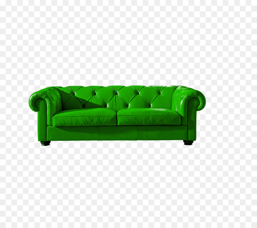 Schlafsofa Couch Grün - Grün Leder sofa