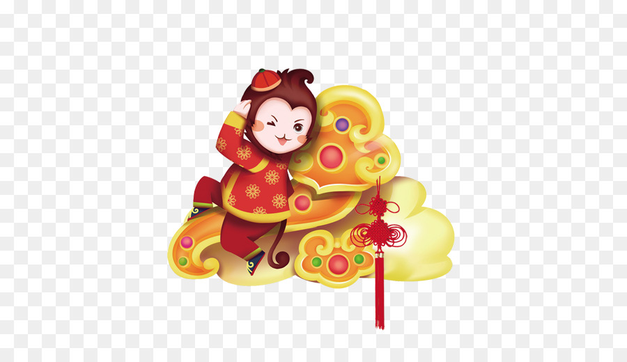 Khỉ Sứ Trung Quốc, Năm Mới - con khỉ hạnh phúc