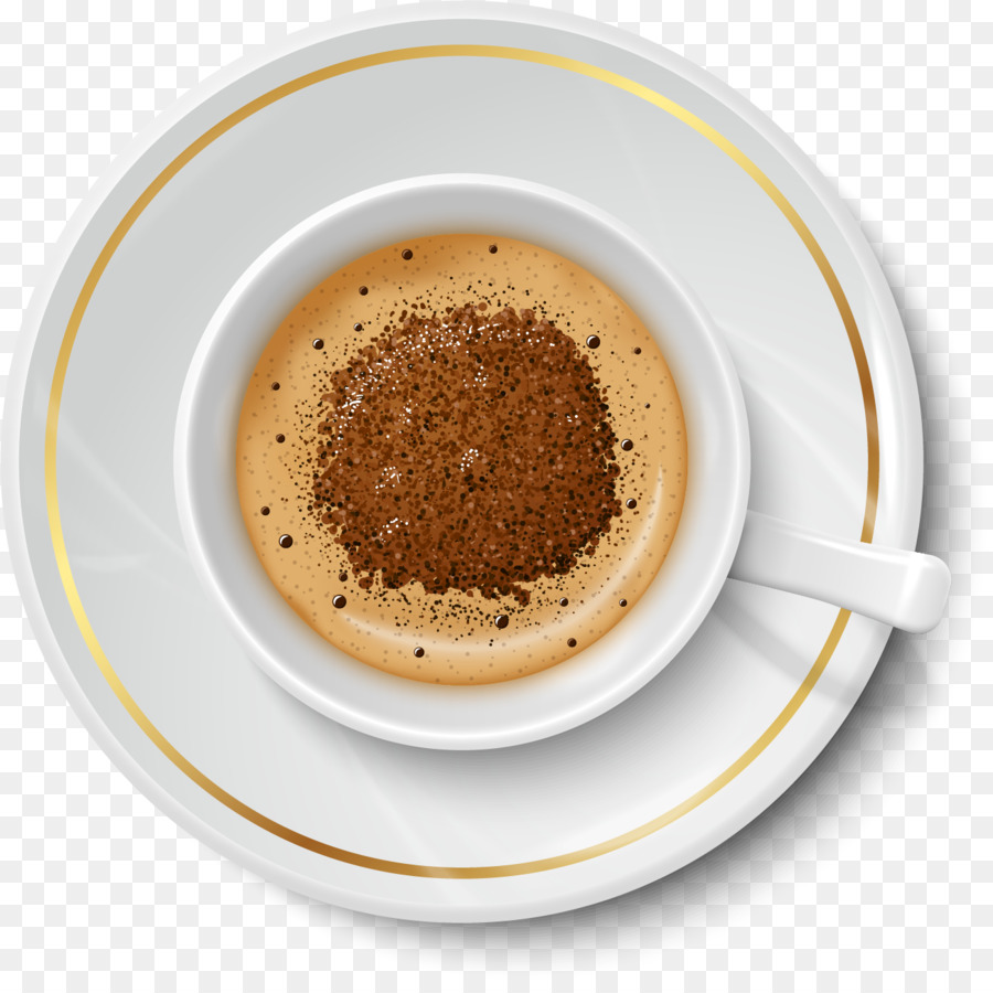 Tazza da caffè, Cappuccino, Caffè Espresso - Vettore dipinte a Mano, caffè