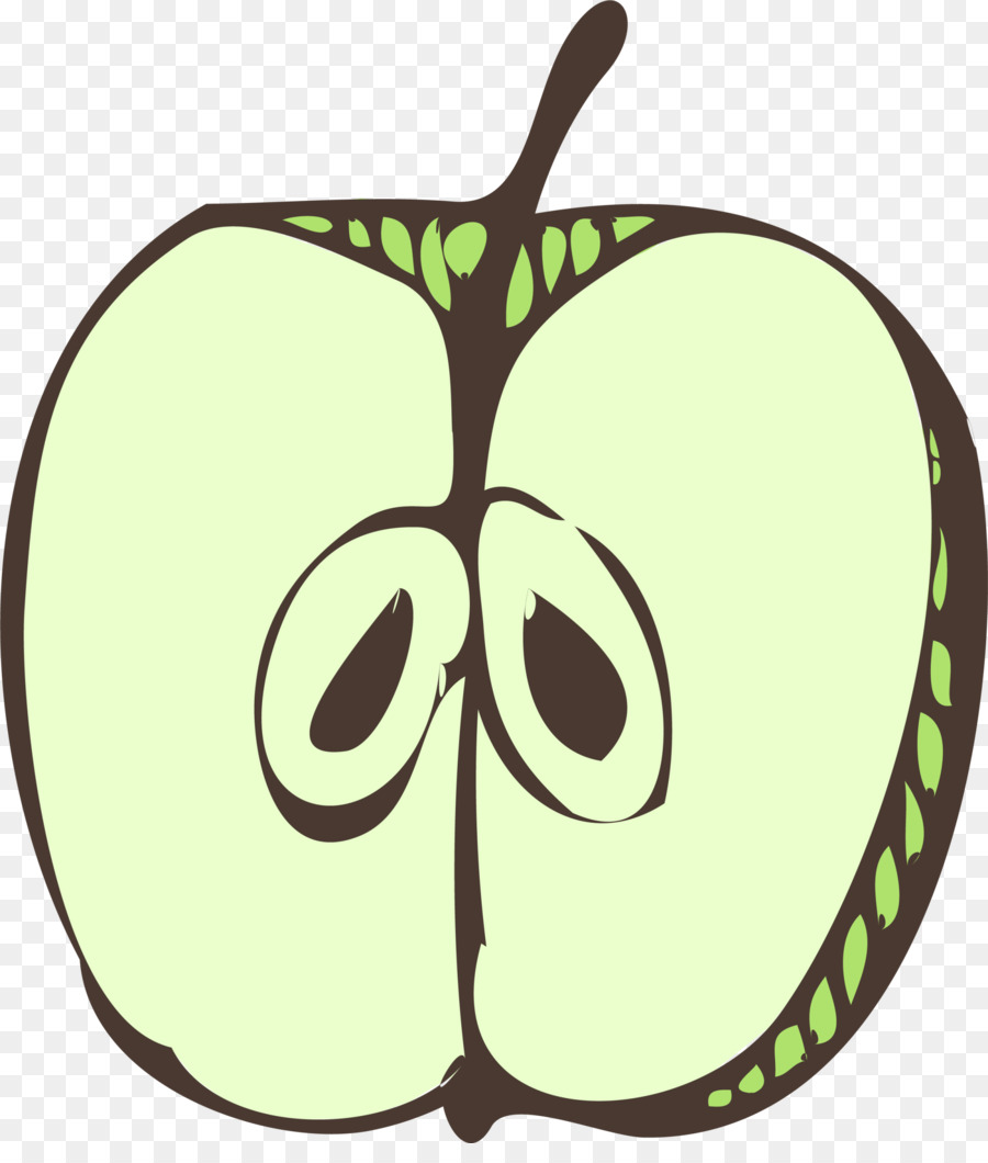 Succo Frullato di Mela Clip art - Verde dipinto a mano di apple