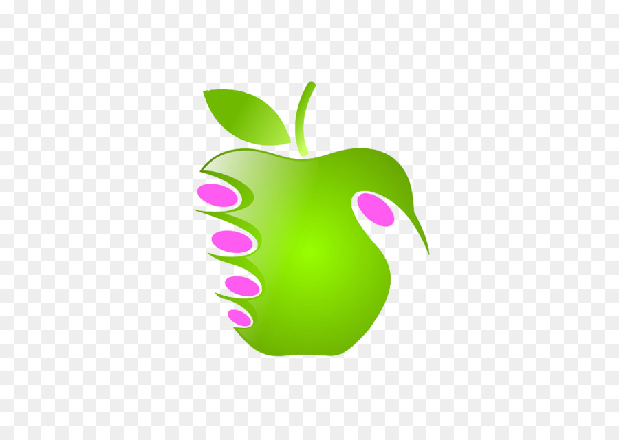 Icona Con Il Logo - In possesso di un verde icona di apple materiale