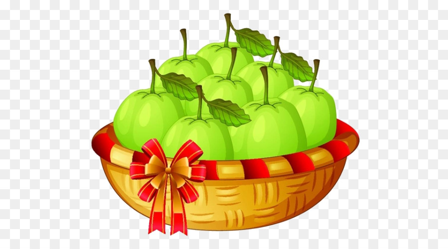 Mango-Korb-Zeichnung-Illustration - Cartoon Korb der äpfel