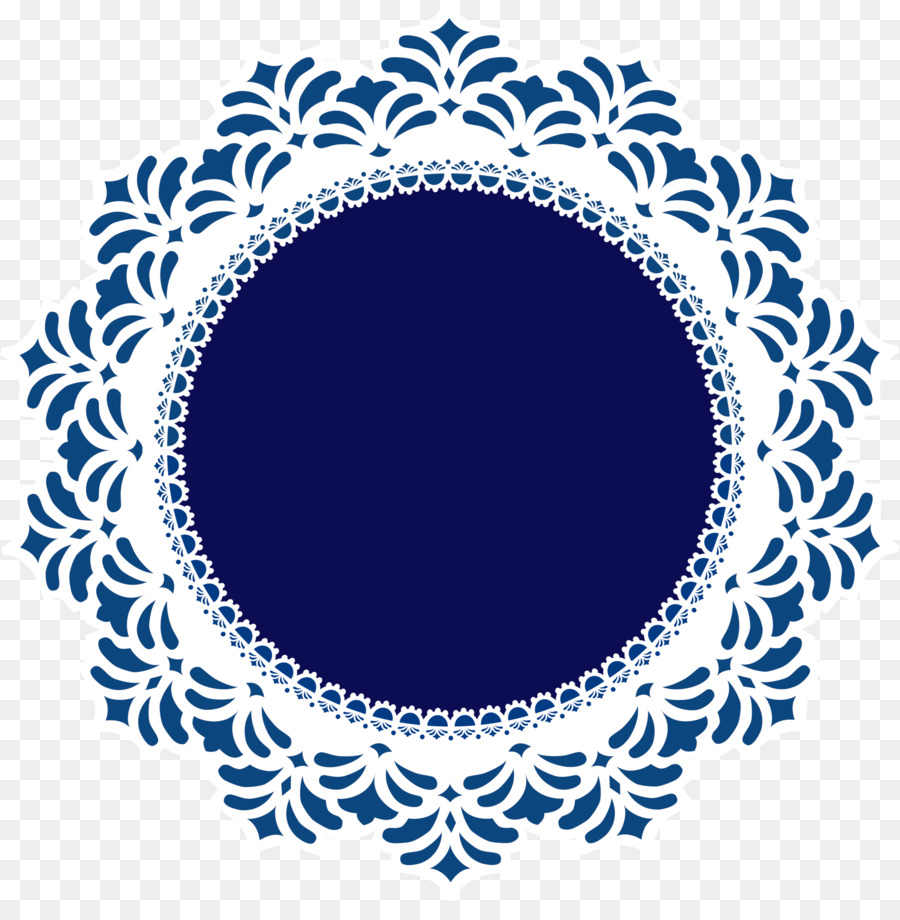 Doily Lace Clip-art - blauen Kreis