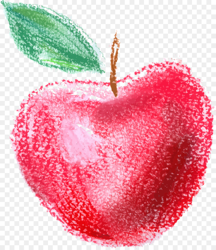 piccola mela - Dipinto a mano red apple