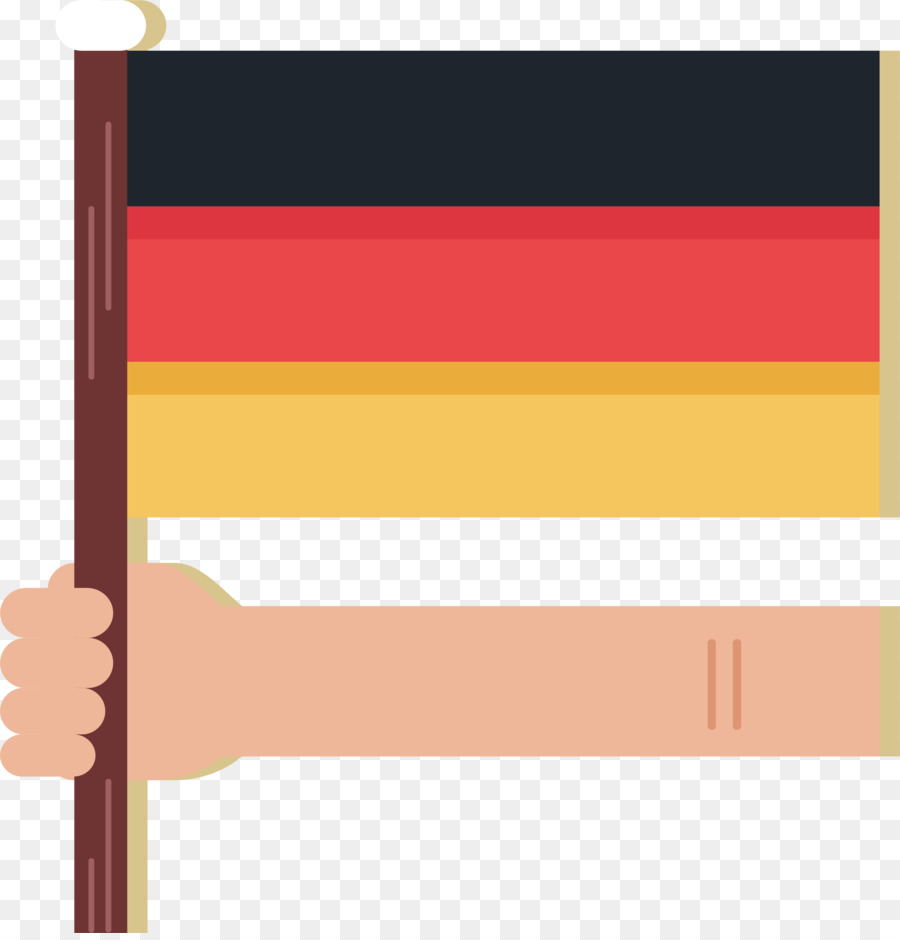 Flagge Deutschland nationalflagge Flagge - Mit der deutschen fahne in der hand