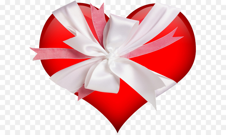 Cuore Regalo Di Giorno Di San Valentino Sfondo - Amore fiocco rosso