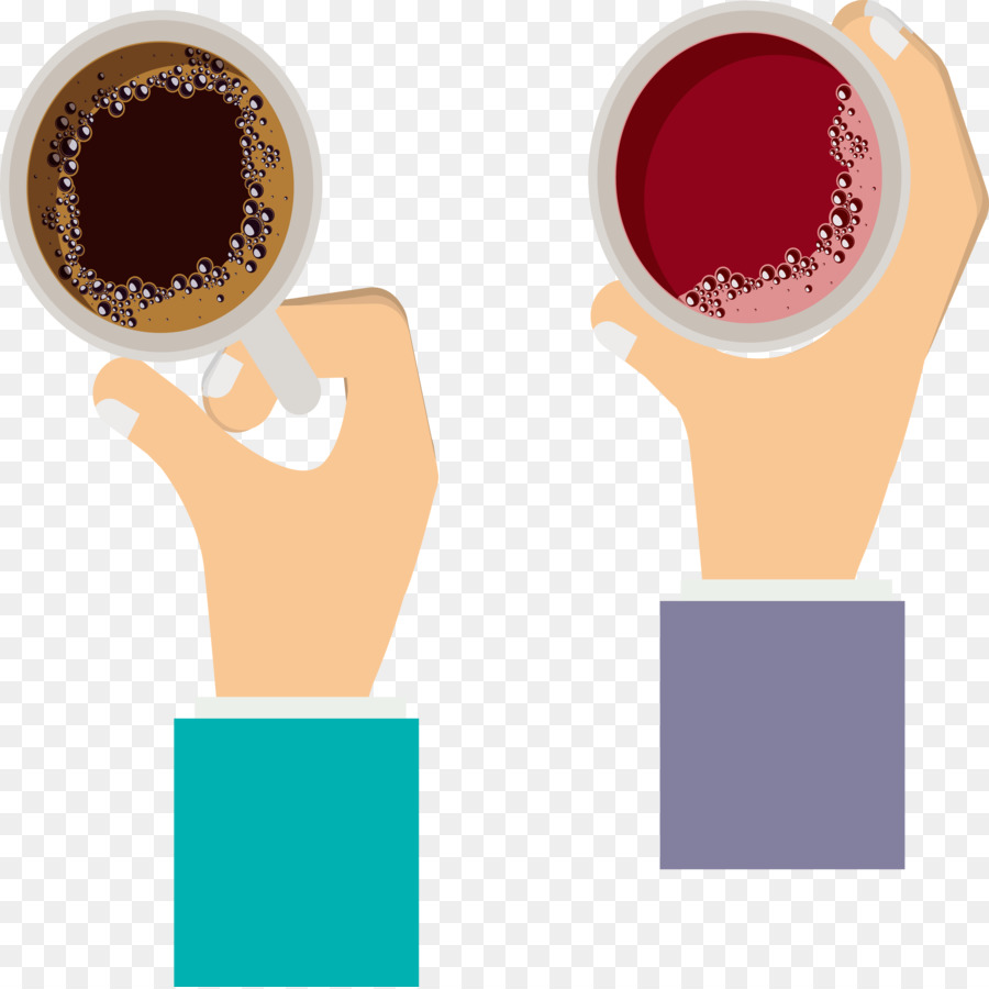 Tazza da caffè, Cafe, Bevande - Mano alzata tazza di caffè di design