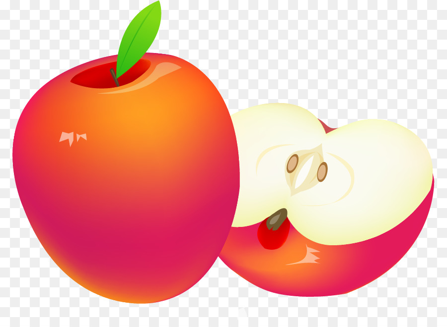 icona di apple - Cartoon decorativa rosso mela